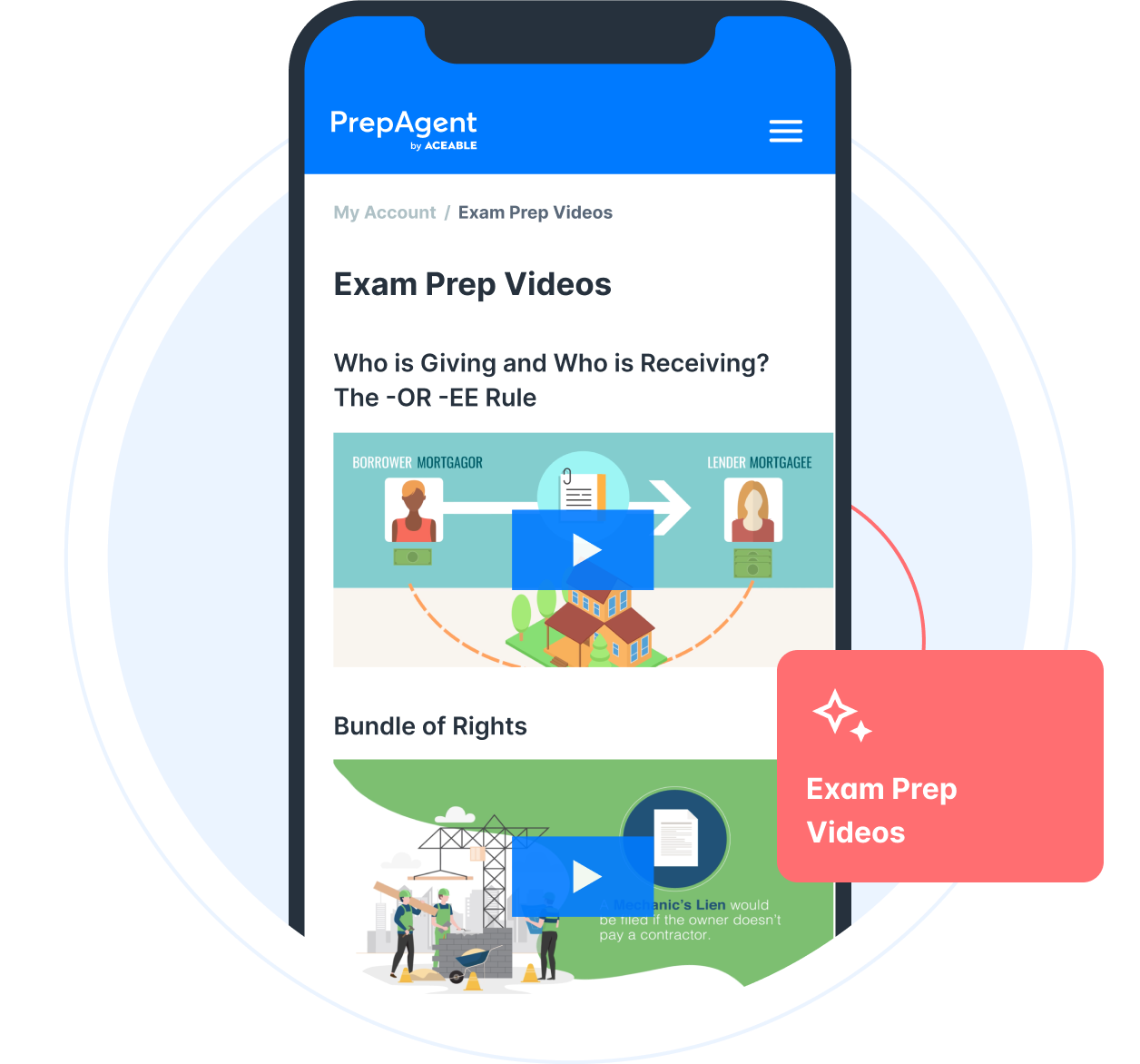 PrepAgent app Educational videos